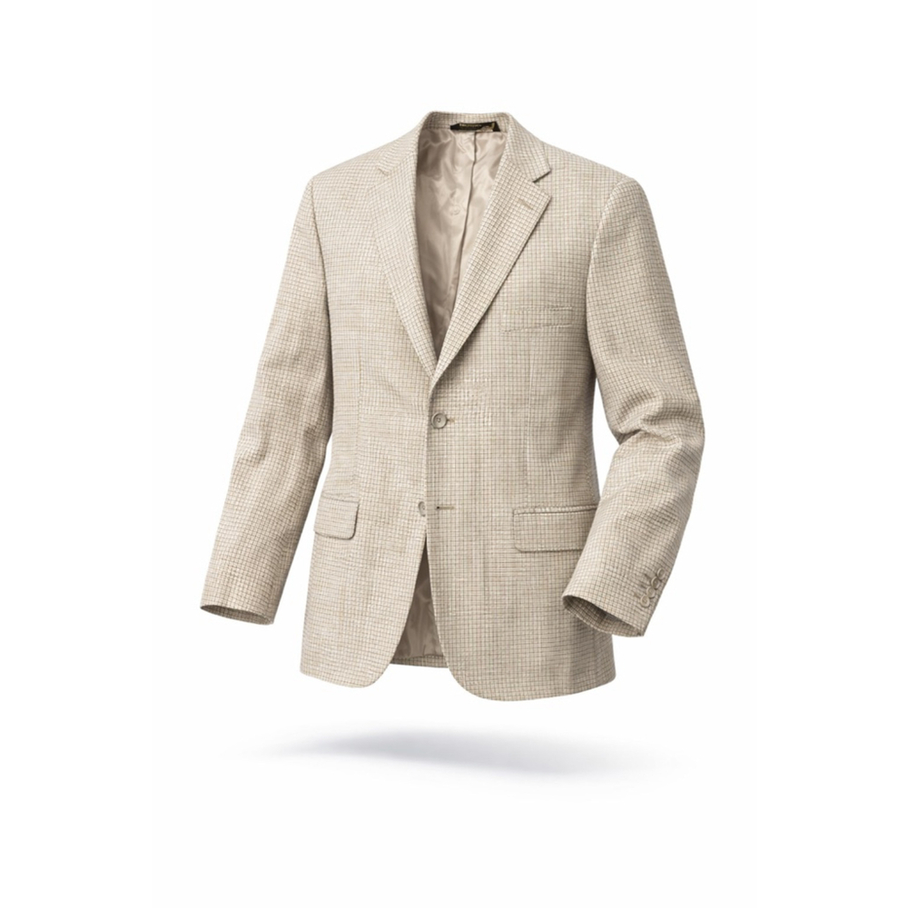 Prontomoda Italia Silk Wool Cashmere Blazer Mens Sz 40R Gray Made in Italy